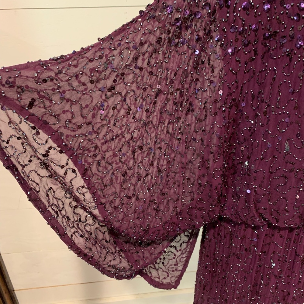 Full length beaded gown